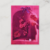 OBST DER SAISON - WOHLSTAND, rosa Visitenkarte (Rückseite)