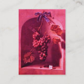 OBST DER SAISON - WOHLSTAND, rosa Visitenkarte (Rückseite)