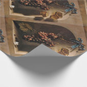 OBST DER SAISON, WOHLSTAND Rote Trauben, Schmetter Geschenkpapier (Ecke)