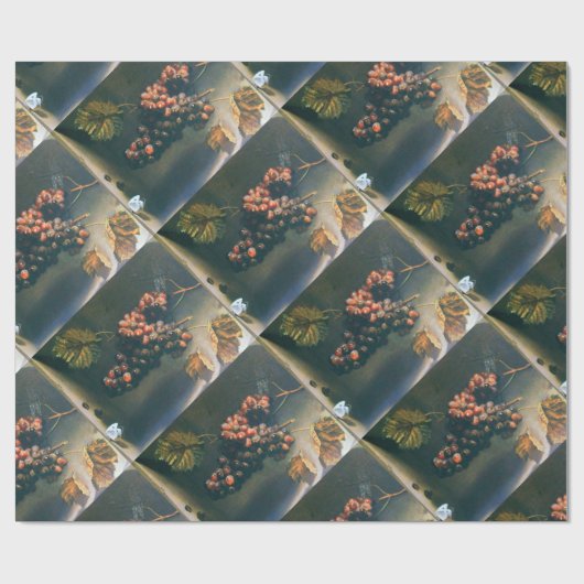 OBST DER SAISON, WOHLSTAND Rote Trauben, Schmetter Geschenkpapier (Flach)