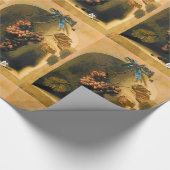 OBST DER SAISON - WOHLSTAND TRAGED GRAPES Rustikal Geschenkpapier (Ecke)