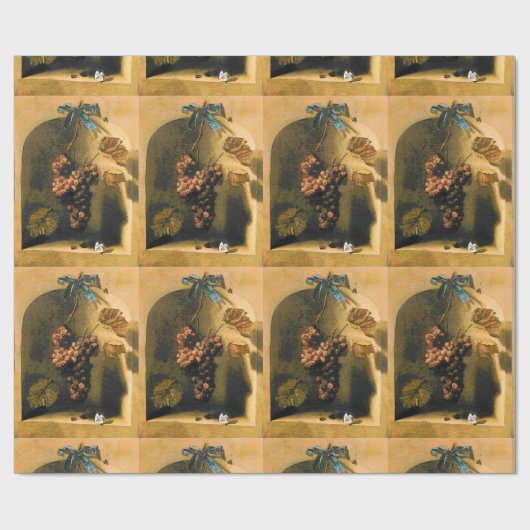 OBST DER SAISON - WOHLSTAND TRAGED GRAPES Rustikal Geschenkpapier (Flach)