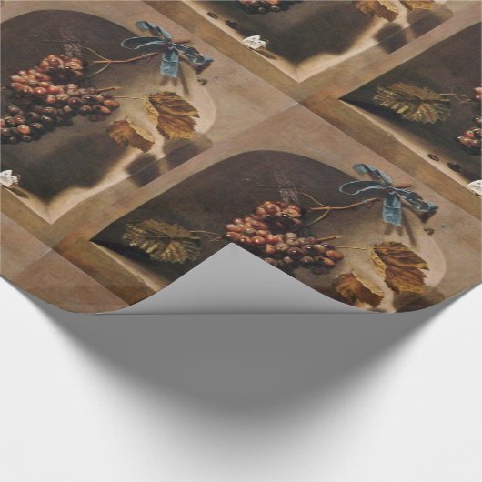 OBST DER SAISON - WOHLSTAND TRAGED GRAPES Rustikal Geschenkpapier (Ecke)