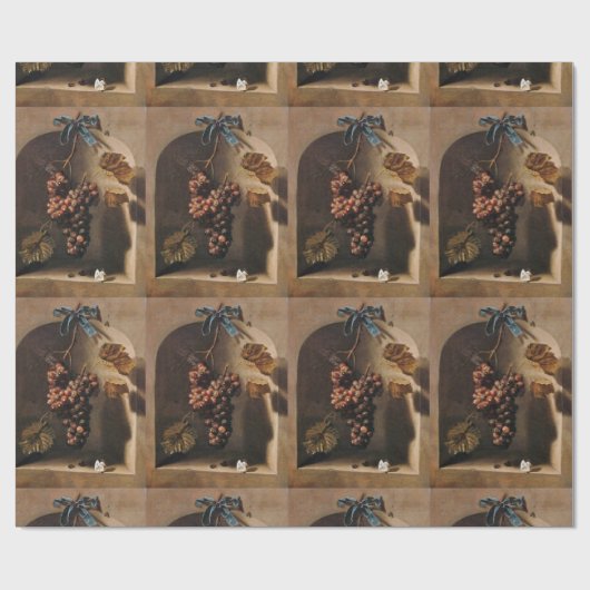 OBST DER SAISON - WOHLSTAND TRAGED GRAPES Rustikal Geschenkpapier (Flach)