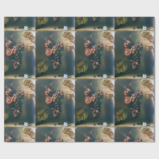 OBST DER SAISON - WOHLSTAND TRAGED GRAPES Rustikal Geschenkpapier (Flach)