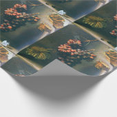 OBST DER SAISON - WOHLSTAND TRAGED GRAPES Rustikal Geschenkpapier (Ecke)