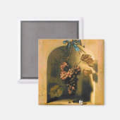 OBST DER SAISON - WOHLSTAND TRAGED GRAPES Rustikal Magnet (Vorderseite/Rückseite)