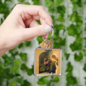 OBST DER SAISON, WOHLSTUFE, BLAUE BOW Rustikal Schlüsselanhänger (Hand)