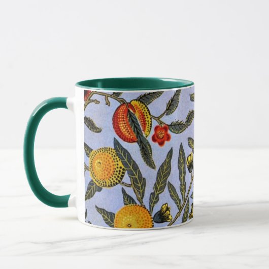Obst, ein William-Morris-Muster, Tasse (Links)