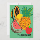 Obst-Einladung Party Einladung (Vorderseite)