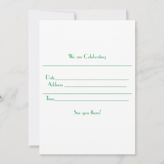 Obst-Einladung Party Einladung (Rückseite)