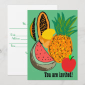 Obst-Einladung Party Einladung (Vorne/Hinten)