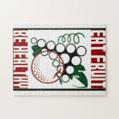 Obst essen - gesund sein - WPA-Plakat - Werbeaktio Puzzle (Horizontal)