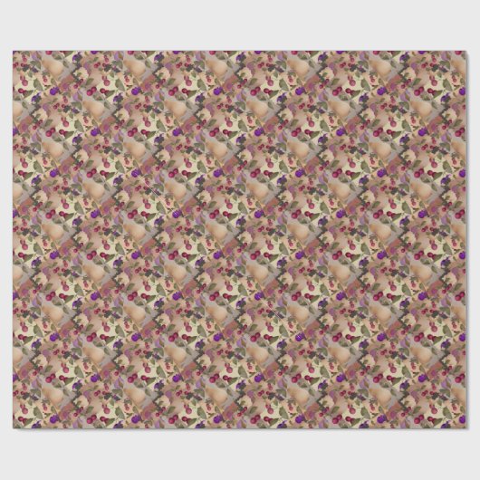 Obst, Flickwerk Geschenkpapier (Flach)