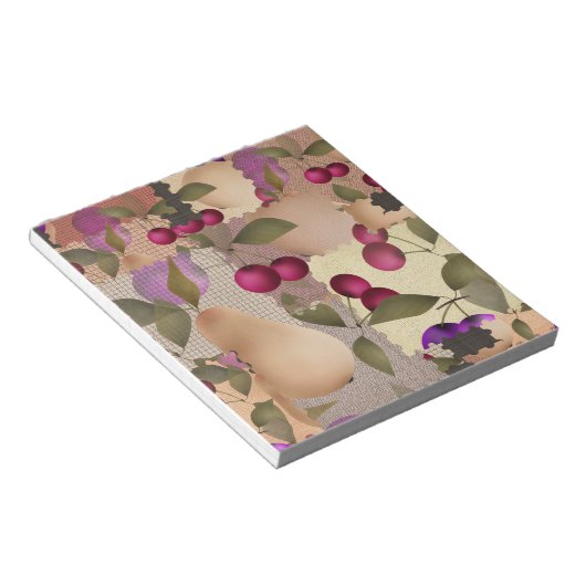 Obst, Flickwerk Notizblock (angewinkelt)