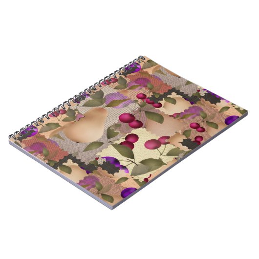 Obst, Flickwerk Notizblock (Linke Seite)