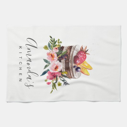 OBST FLORALKAKE PATISSERIE CUPCAKE KOCH BAKERIE GESCHIRRTUCH (Horizontal)