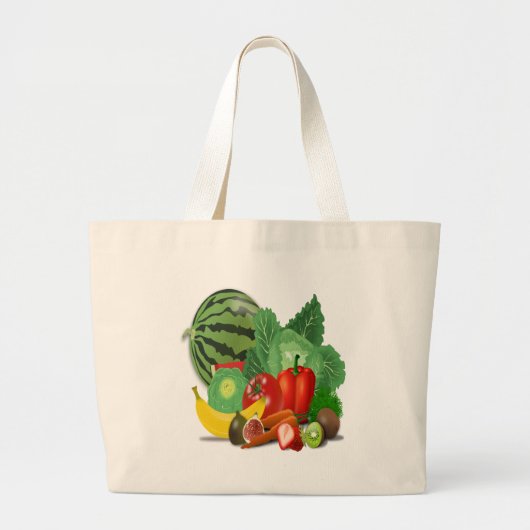 Obst Gemüse Artischocken Banane Jumbo Stoffbeutel (Vorne)
