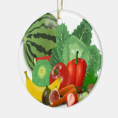 Obst Gemüse Artischocken Banane Keramik Ornament (Links)