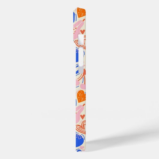 Obst Gemüse aus Orangenblauer Monogramm Case-Mate iPhone Hülle (Rückseite / Links)