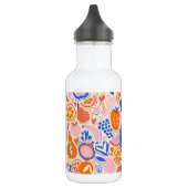 Obst Gemüse aus Orangenblauer Monogramm Edelstahlflasche (Links)