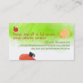 Obst Gemüse Bio gesunde Lebensmittel Koch Catering Visitenkarte (Rückseite)