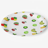 Obst & Gemüse Graphics Food Party Paper Plate Pappteller (Schrägansicht)