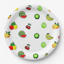 Obst & Gemüse Graphics Food Party Paper Plate