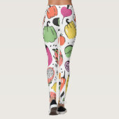 Obst, Gemüse, handgezeichnet. Leggings (Rückseite)
