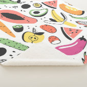 Obst, Gemüse, handgezeichnet. Sherpadecke (3/4)