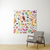 Obst, Gemüse, handgezeichnet. Wandteppich (Beispiel (Horizontal))