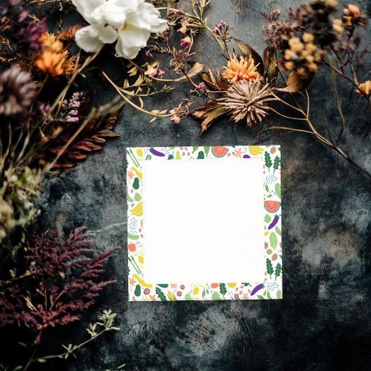 Obst & Gemüse Lebensmittel CUSTOM Illustration Koc Post-it Klebezettel