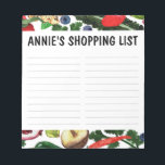Obst & Gemüse Lebensmittelgeschäft Notizblock<br><div class="desc">Machen Sie Ihre Shopping-Listen stilvoll mit diesem maßgeschneiderten Einkaufs-,  Speisen- oder Liste-Notizblock. Passen Sie Ihre Bedürfnisse an oder fügen Sie Anzug hinzu. Behalte oder löscht auch die Zeilen. Karo in meinem Shop für mehr Größen und Stile!</div>