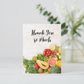 Obst Gemüse Lebensmittelgeschäft thematisch Danke (Stehend Vorderseite)
