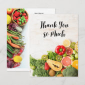 Obst Gemüse Lebensmittelgeschäft thematisch Danke (Vorne/Hinten)