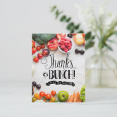 Obst Gemüse Lebensmittelgeschäft thematisch Danke  (Stehend Vorderseite)