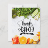 Obst Gemüse Lebensmittelgeschäft thematisch Danke  (Vorderseite)