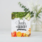 Obst Gemüse Lebensmittelgeschäft thematisch Danke  (Stehend Vorderseite)