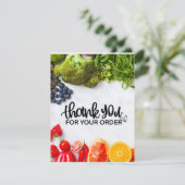 Obst Gemüse Lebensmittelgeschäft thematisch Danke  (Stehend Vorderseite)