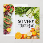 Obst Gemüse Lebensmittelgeschäft thematisch Danke (Vorne/Hinten)