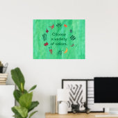 Obst Gemüse wählen Sie eine Vielfalt von Farben Pl Poster (Heimbüro)