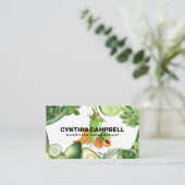 Obst Gemüsegrün schütteln | Ernährungsberaterin Visitenkarte (Stehend Vorderseite)
