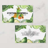 Obst Gemüsegrün schütteln | Ernährungsberaterin Visitenkarte (Vorne/Hinten)