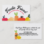 Obst Gemüsekarten Koch Catering Visitenkarten Visitenkarte (Vorne/Hinten)