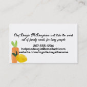 Obst Gemüsekarten Koch Catering Visitenkarten Visitenkarte (Rückseite)