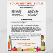 Obst Gemüseutensilien Rezeptionsmenü (Vorderseite)