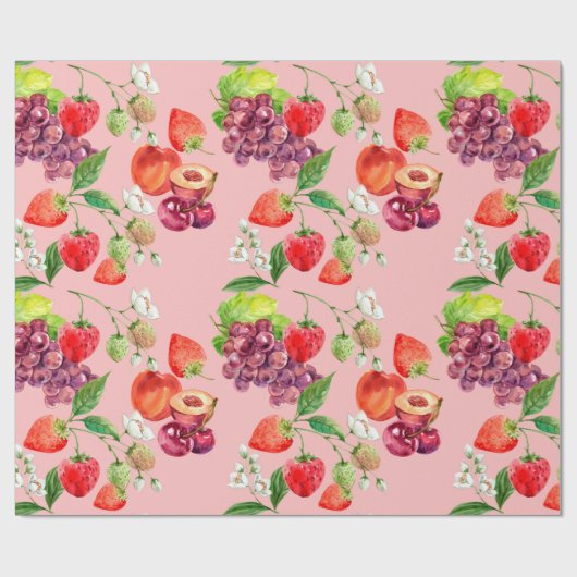 Obst Geschenkpapier (Flach)