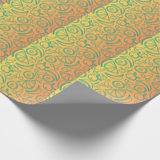 Obst Geschenkpapier (Ecke)