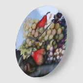 OBST/GETRÄNKE UND FARBEN DER SAISON GROßE WANDUHR (Winkel)