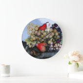 OBST/GETRÄNKE UND FARBEN DER SAISON GROßE WANDUHR (Zuhause)